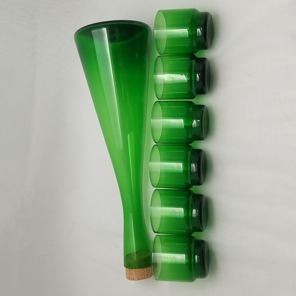 Holmegaard Per Lütken Winston Green Glass Decanter & Glasses - Picture 14 of 15